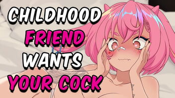 Your childhood friend wants your cock: a anime pornography video with audio