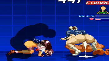 Athena and Chun Li in steaming Hardcore action