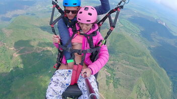 A wonderful damsel with an ideal bod loves rough orgy while paragliding.