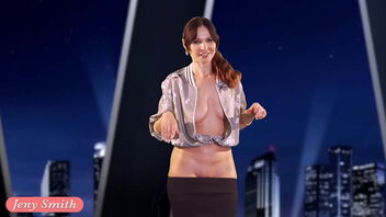 Jaw-dropping Russian TV host disrobes on live television.