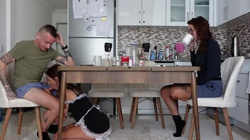 Wife catches husband having orgy with the maid and gets her revenge.