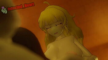 Futa Yang Dominates Raven and Ruby in the sauna with sound effects