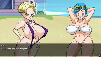 Super Cockslut Z Tournament 2: Android 18's sensual tryst with her doppelganger