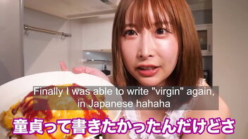 Japanese naked chef makes omelet and rice in a naughty video.