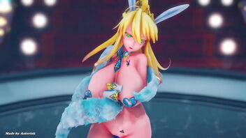 Supreme night kiss by Artoria Pendragon Bunny in MMD R18